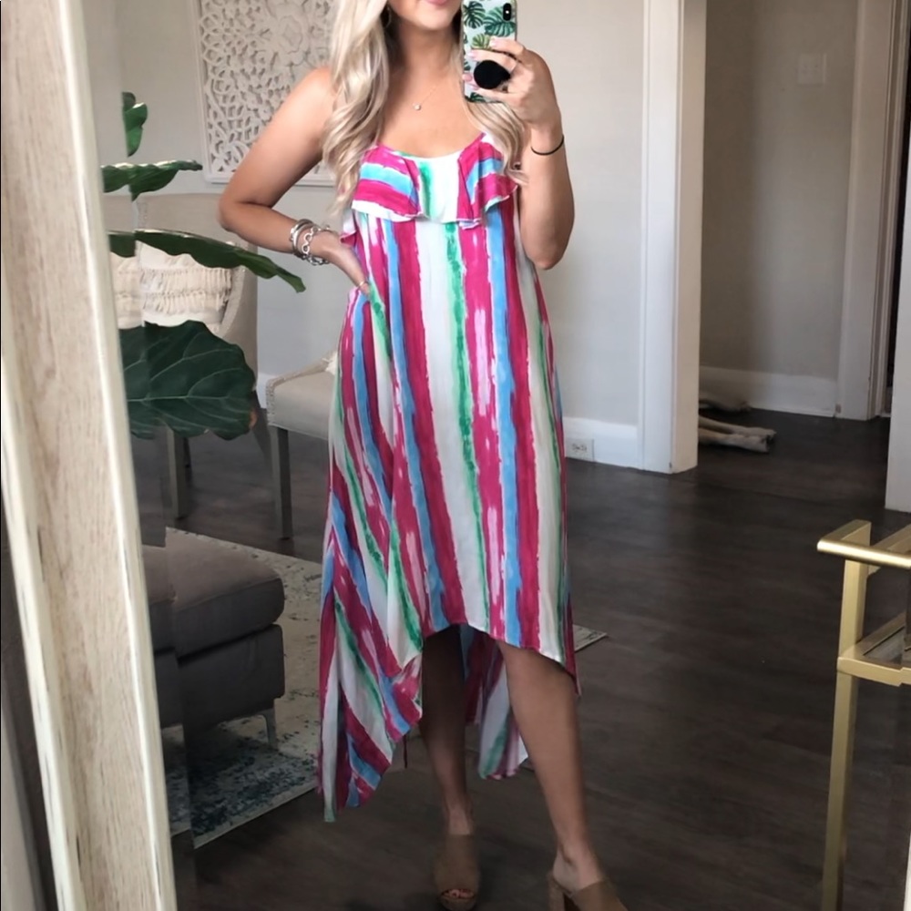 High Low Multi Colored Dress